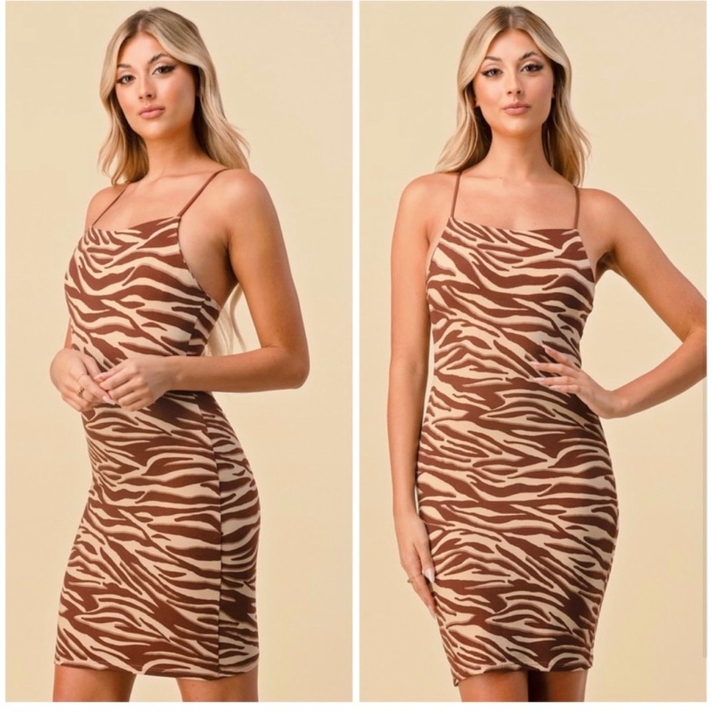 BRAND NEW Zebra print mini dress